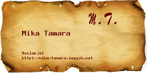 Mika Tamara névjegykártya